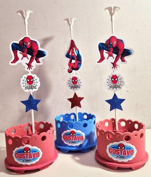 Enfeite de Mesa Homem Aranha Centro de Mesa Heróis