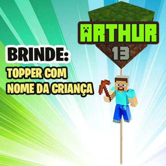 Enfeite de Mesa Minecraft Centro de Mesa Minecraft