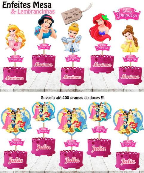 Enfeite de Mesa Princesas Disney Centro de Mesa Princesas