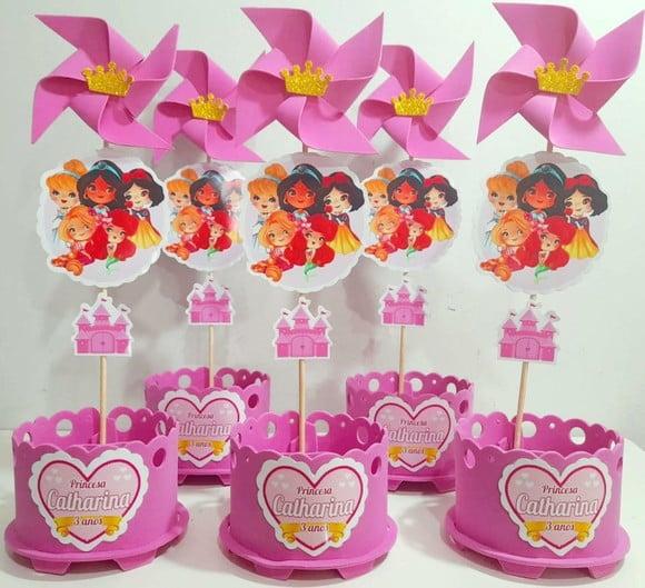 Enfeite de Mesa Princesas Baby Disney Centro de Mesa Display