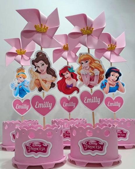 Enfeite de Mesa Princesas Disney Centro de Mesa Princesas