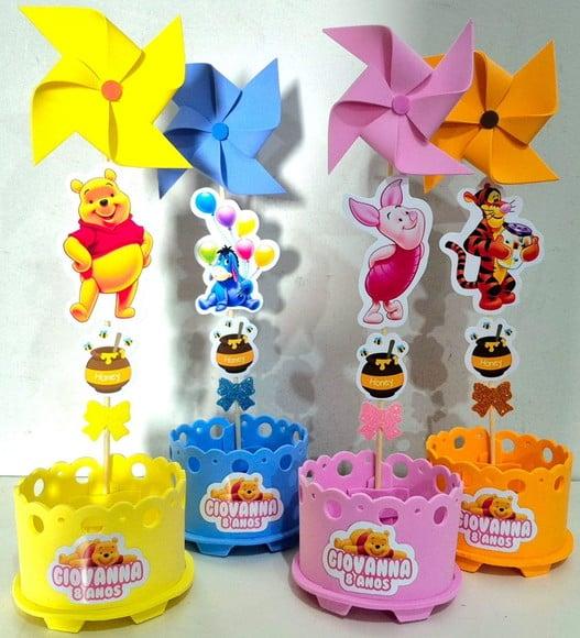 Enfeite de Mesa Ursinho Pooh Centro Mesa Ursinho Pooh