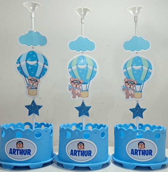 Enfeite de Mesa Ursinho Baloeiro Cetro de Mesa Baloeiro
