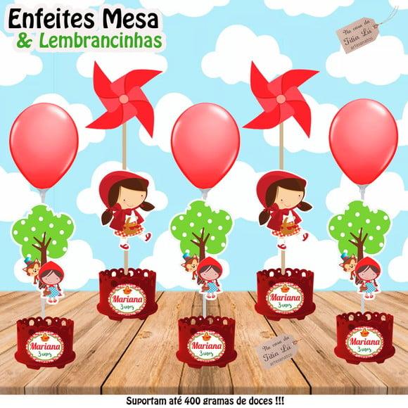 Enfeite Mesa Chapeuzinho Vermelho Centro Mesa Lembrancinha