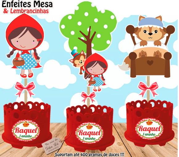 Enfeite Mesa Chapeuzinho Vermelho Centro Mesa Lembrancinha