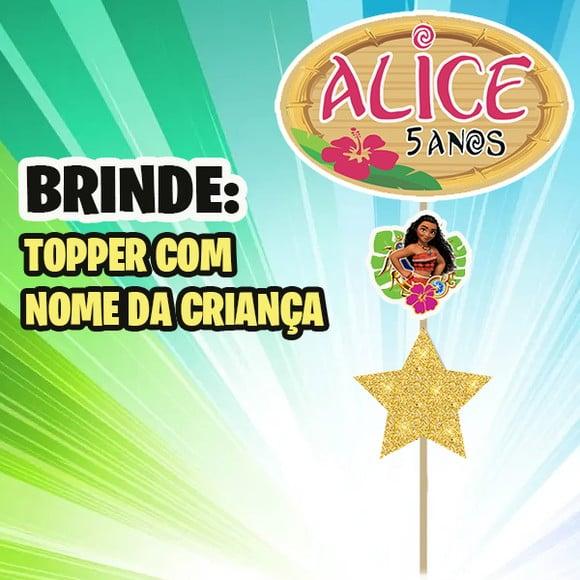 Kit Lembrancinha Moana Centro Enfeite de Mesa Moana