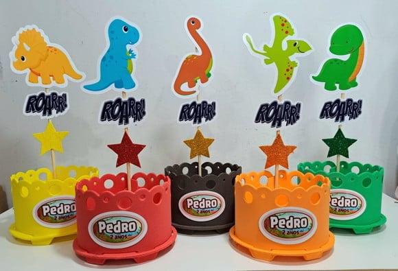 Lembrancinha Dinossauro Baby Enfeite Mesa Centro Mesa