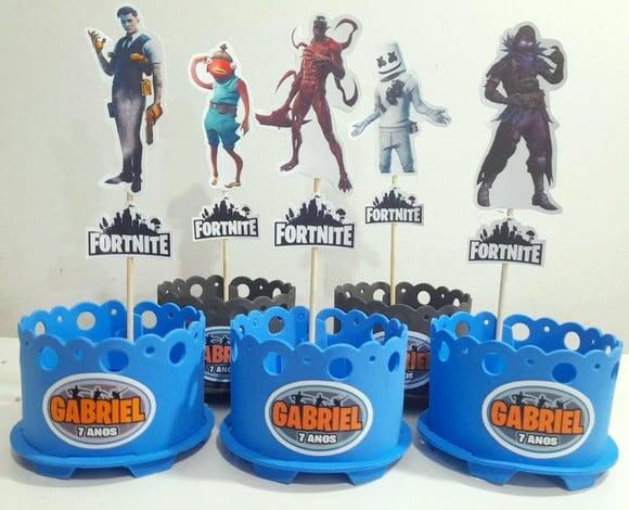 Lembrancinha Fortnite Enfeite Mesa Fortnite Centro Mesa