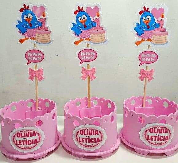 Lembrancinha Galinha Pintadinha Enfeites Centro de Mesa