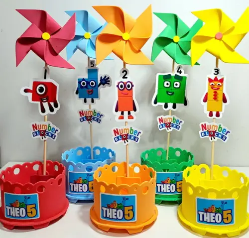 Centro de Mesa Number Blocks Enfeite de Mesa Numberblocks