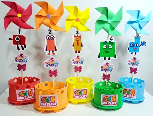 Centro de Mesa Number Blocks Enfeite de Mesa Numberblocks