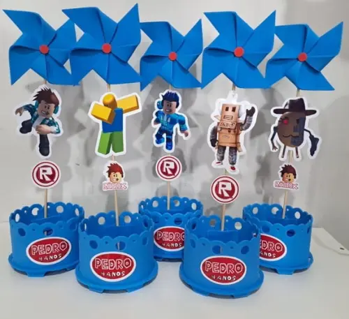 Centro de Mesa Roblox Enfeite de Mesa Roblox Catavento