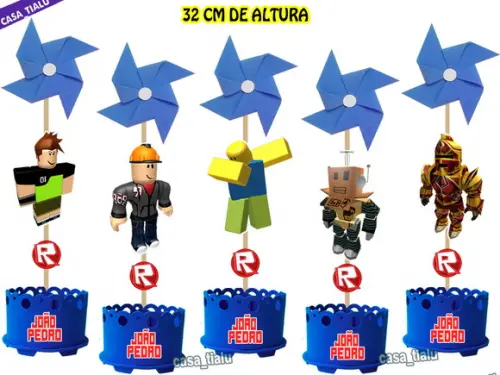 Centro de Mesa Roblox Enfeite de Mesa Roblox Catavento