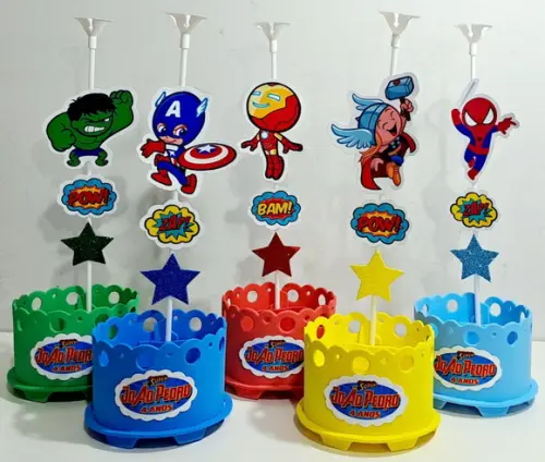 Centro de Mesa Vingadores Baby Enfeites Vingadores Cute