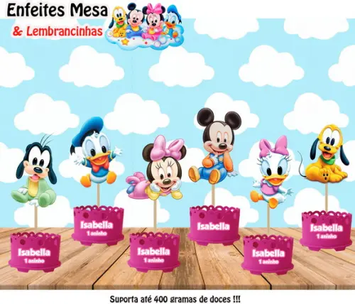 Centro Mesa Baby Disney Enfeite Mesa Baby Lembrancinha Baby