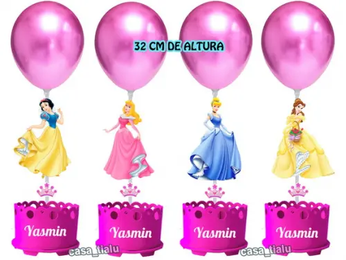 Display de Mesa Princesas Disney Centro de Mesa Princesas
