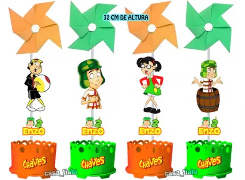 Enfeite de Mesa Chaves Centro Mesa ou Lembrancinhas