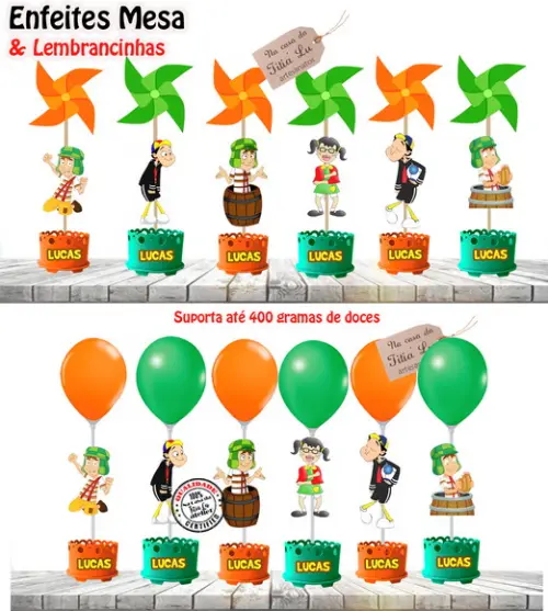 Enfeite de Mesa Chaves Centro Mesa ou Lembrancinhas