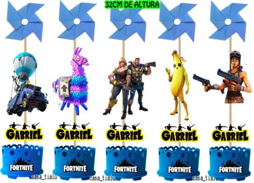 Enfeite de Mesa Free Fire Centro Mesa Free Fire