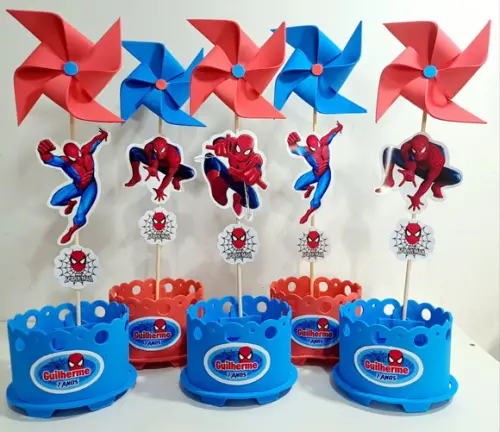 Enfeite de Mesa Homem Aranha Centro de Mesa Heróis