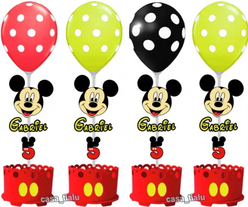 Enfeite de Mesa Mickey Centro de Mesa Mickey Lembrancinha