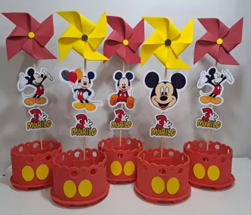 Enfeite de Mesa Mickey Centro de Mesa Mickey Lembrancinha