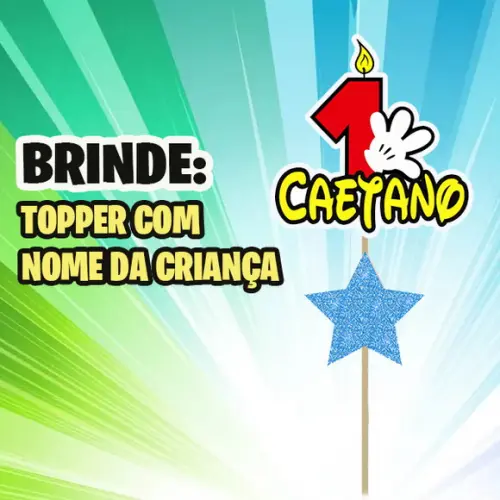 Enfeite de Mesa Mickey Centro de Mesa Mickey Lembrancinha