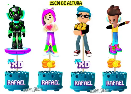 Enfeite de Mesa Pkxd Centro Mesa Pkxd Lembrancinhas