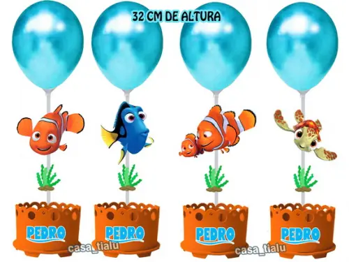 Enfeite de Mesa Procurando Nemo Centro Mesa ou Lembrancinhas