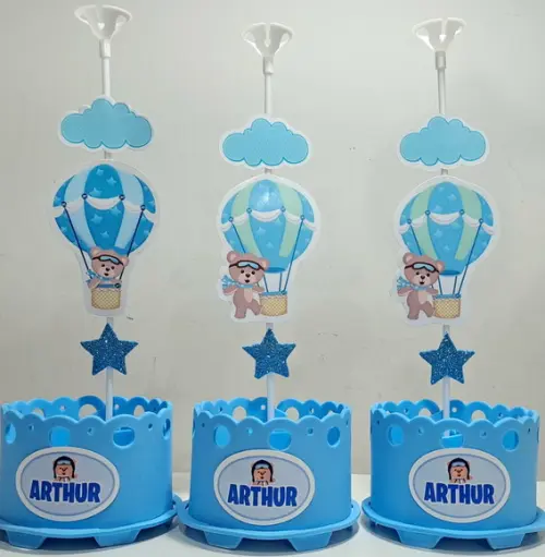 Enfeite de Mesa Ursinho Baloeiro Cetro de Mesa Baloeiro