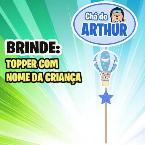 Enfeite de Mesa Ursinho Baloeiro Cetro de Mesa Baloeiro
