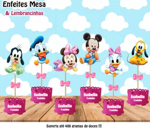 Enfeites de Mesa Baby Disney Centro Mesa Mickey