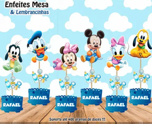 Enfeites de Mesa Baby Disney Centro Mesa Mickey