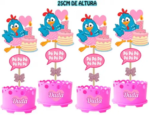 Kit Lembrancinha Galinha Pintadinha Candy Color Kit Festa