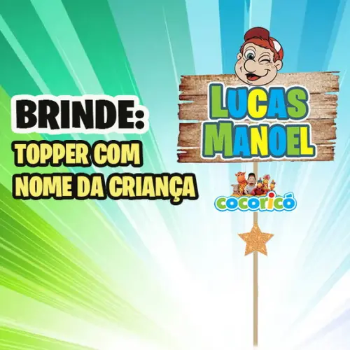 Lembrancinha Cocoricó Enfeite Mesa Centro Mesa