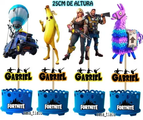 Lembrancinha Fortnite Enfeite Mesa Fortnite Centro Mesa