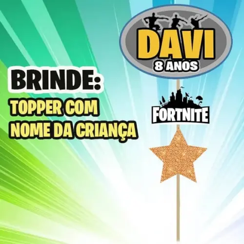 Lembrancinha Fortnite Enfeite Mesa Fortnite Centro Mesa