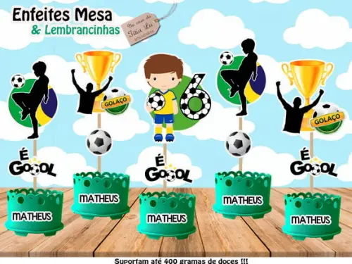 Lembrancinha Futebol Enfeite Mesa Futebol Centro Mesa Brasil