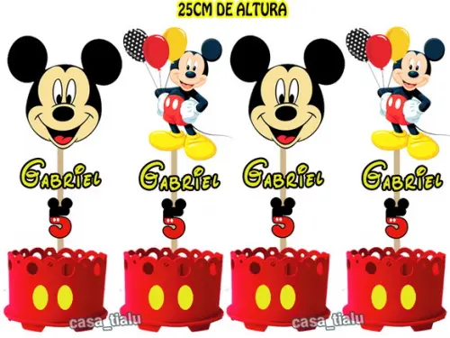 Lembrancinha Mickey Enfeite de Mesa Mickey Safari Baby
