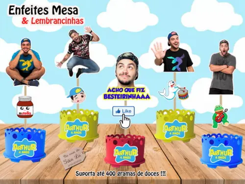 Lembrancinha Luccas Neto Enfeite Mesa Centro Mesa Lucas Neto
