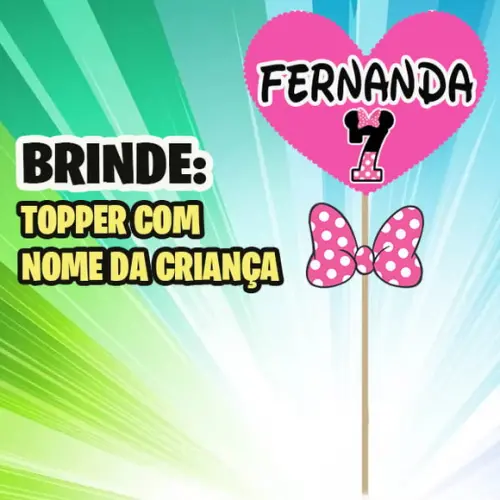 Lembrancinha Minnie Rosa Minnie Vermelha Enfeite Centro Mesa