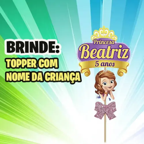 Lembrancinha Princesa Sofia Enfeite de Mesa Princesa Sofia