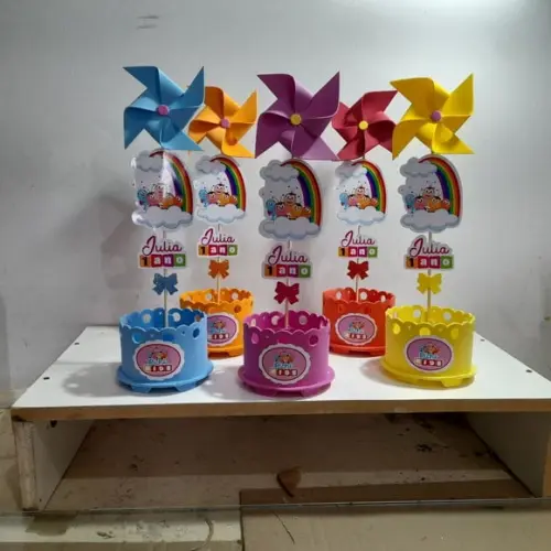 Centro de Mesa Bichikids Enfeite Mesa Bichikids