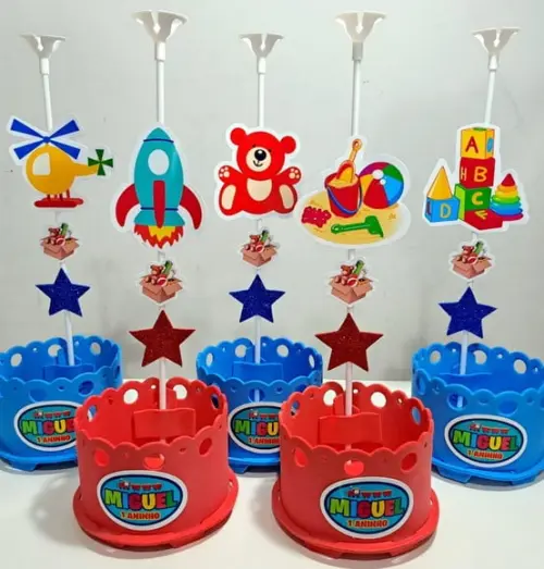 Centro de Mesa Brinquedos Enfeite de Mesa Brinquedo