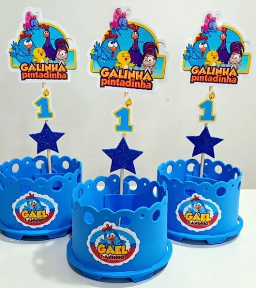 Centro de Mesa Galinha Pintadinha Enfeite Mesa Lembrancinha