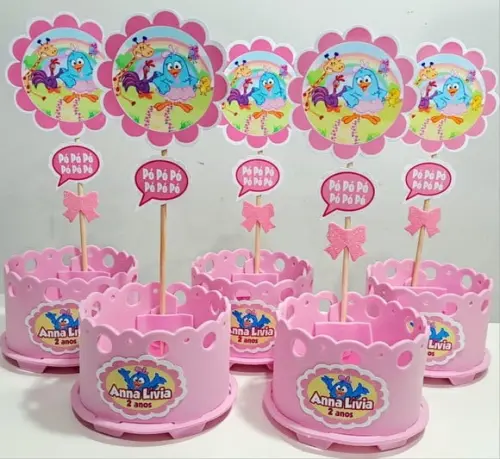 Centro de Mesa Galinha Pintadinha Enfeite Mesa Lembrancinha