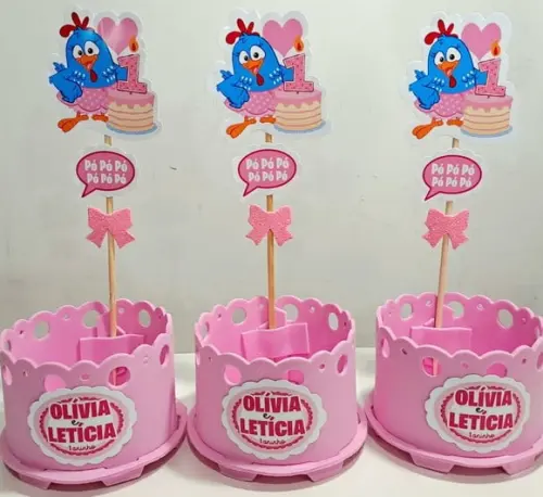 Centro de Mesa Galinha Pintadinha Enfeite Mesa Lembrancinha