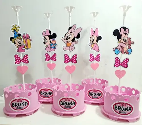 Centro de Mesa Minnie Baby Disney Baby Enfeite