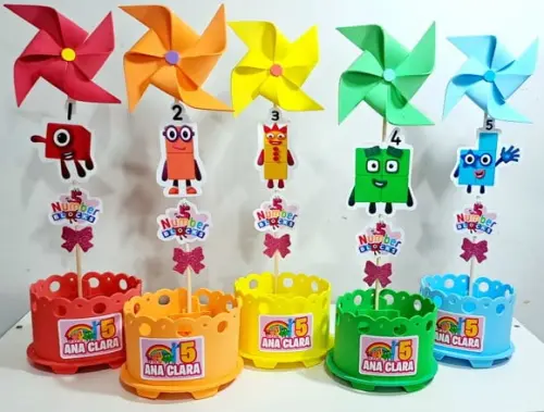 Centro de Mesa Number Blocks Enfeite de Mesa Numberblocks