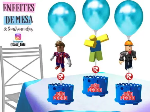 Centro de Mesa Roblox Enfeite de Mesa Roblox Catavento